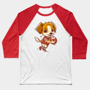 Cute Puppy Playing American Football Baseball T-Shirt